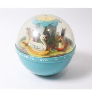 Vintage Fisher-Price Roly Poly Chime Ball Item 165 Activity Toy 80s Makes Sound